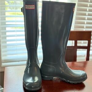 Hunter Charcoal Tall Waterproof Boots